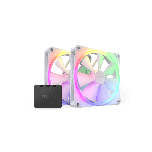 F140RGB - 140mm RGB Fans - Twin + RGB Lighting Controller - White