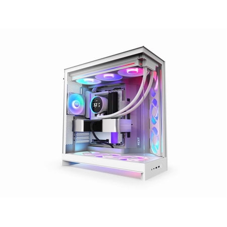 NZXT CCM-H92FW-P1 White SGCC / Tempered Glass Mid-Tower Case (Computer Cases - ATX Form)
