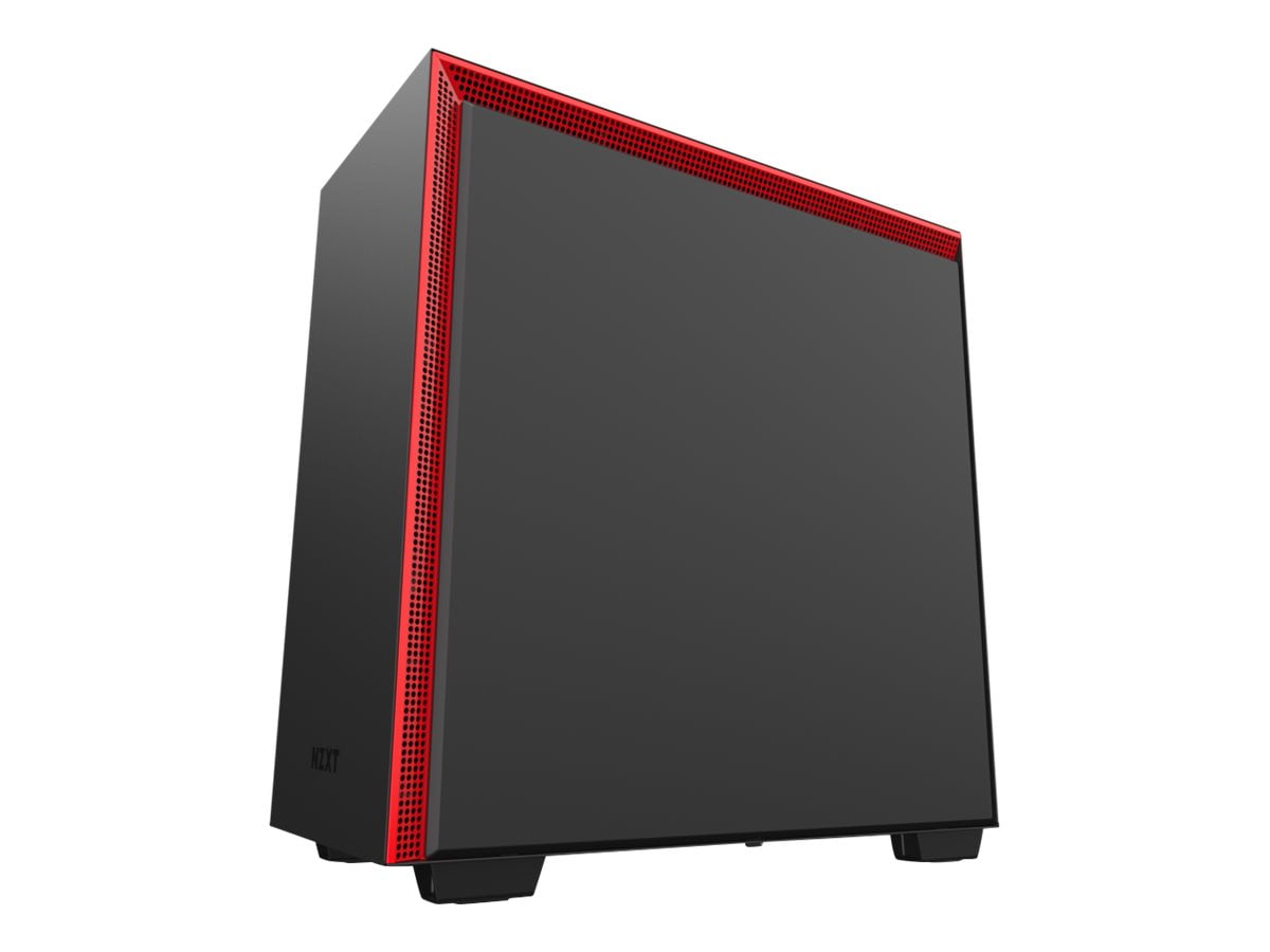 NZXT Case H710 TG Mid-Tower USB Matte Black Red - Walmart.com