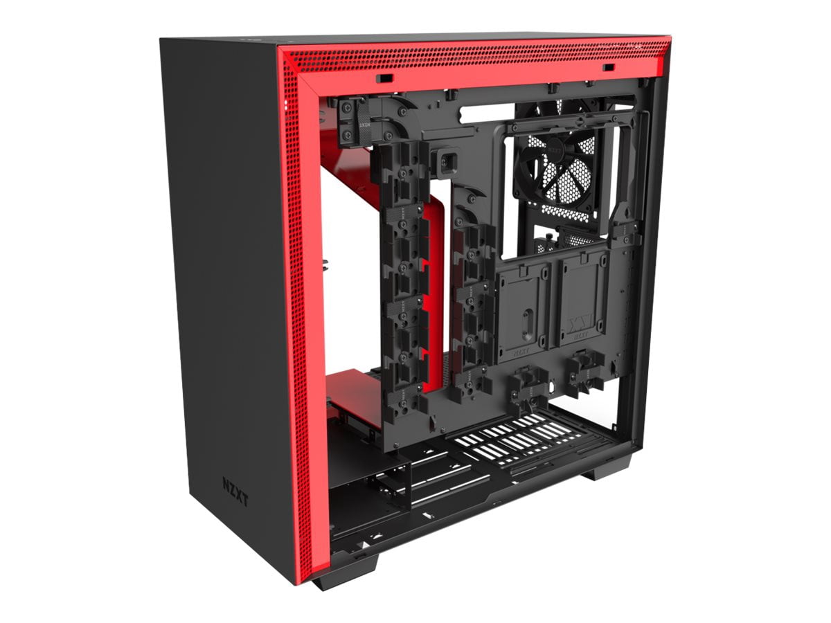 NZXT Case H710i TG Mid-Tower USB Matte Black Red - Walmart.com
