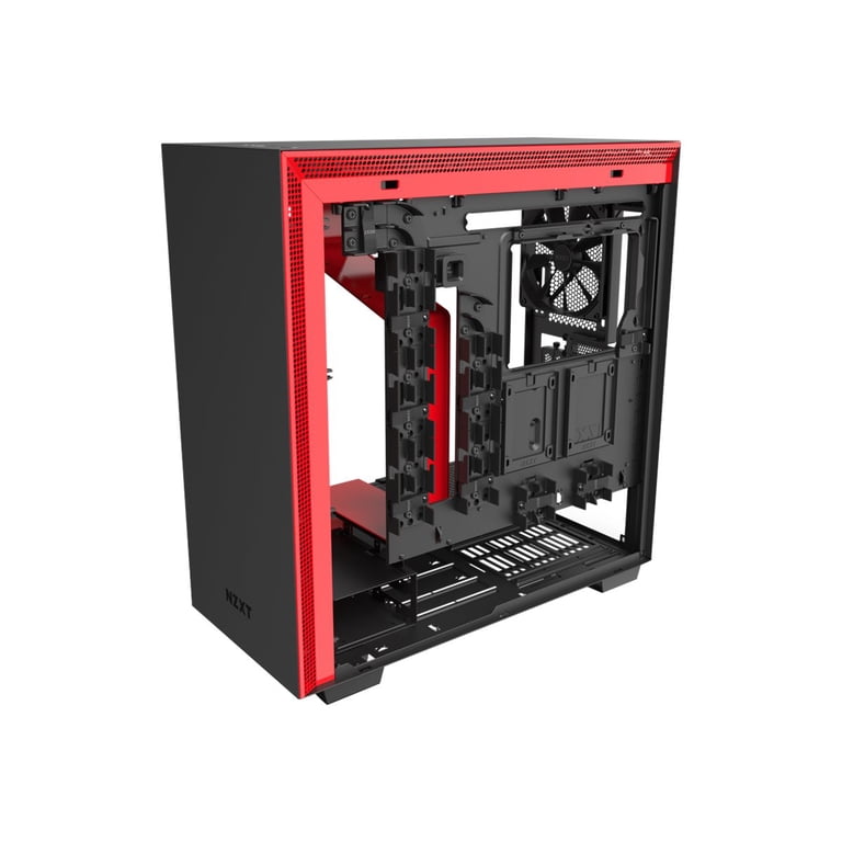 NZXT Case H710i TG Mid-Tower USB Matte Black Red - Walmart.com