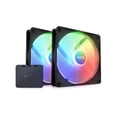 thumbnail image 1 of NZXT F140 RGB Core Fan - RF-C14DF-B1 - 140mm Hub-Mounted RGB Fan - Sublime RGB Lighting - PWM Control - Double, 140mm Case Fan - Black, 1 of 5