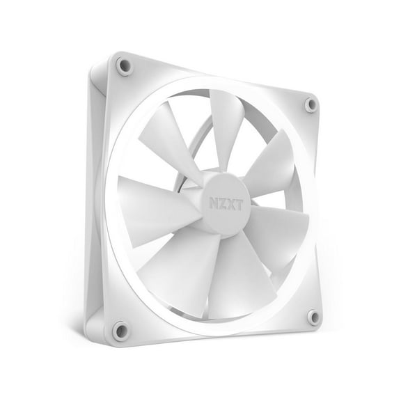 NZXT F140 RGB Fans - RF-R14SF-W1 - Advanced RGB Lighting Customization - Whisper Quiet Cooling - Single (RGB Fan & Controller Required & NOT Included) - 140mm Fan - White