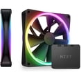 thumbnail image 1 of NZXT F140 140mm RGB DUO Fan, Matte Black, 2-Pack, 1 of 9