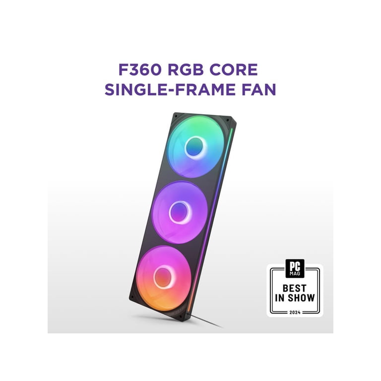NZXT F360 RGB CORE RF-U36HF-B1 360mm RGB LED Single-Frame RGB Fan