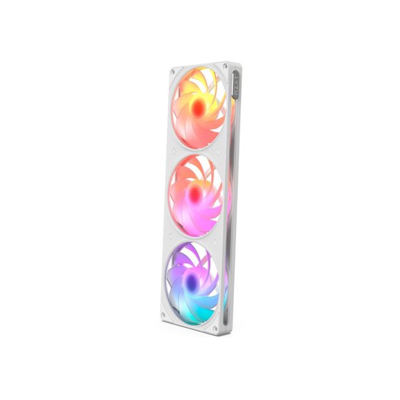 NZXT F360 RGB Reverse White 360mm PWM Single-Frame Reverse-Blade RGB Fan