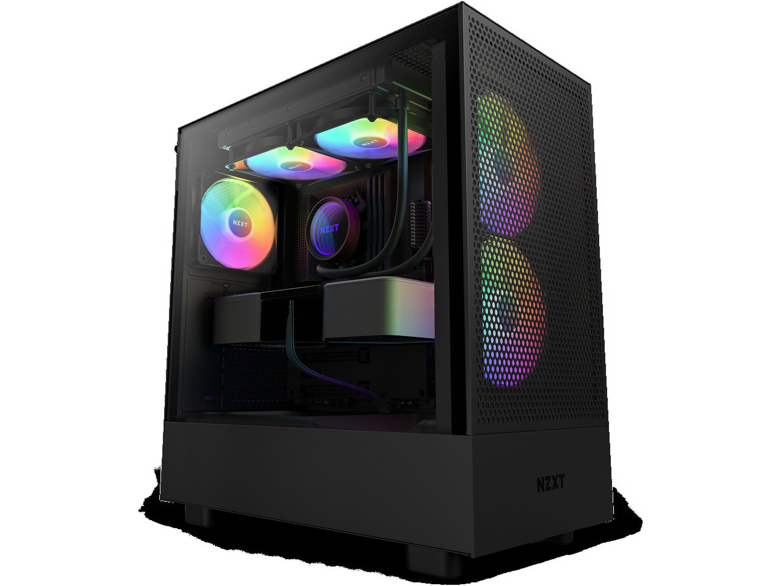  NZXT H7 Elite - CM-H71EB-01 - ATX Mid Tower PC Gaming Case -  Front I/O USB Type-C Port - Quick-Release Tempered Glass Side Panel -  Vertical GPU Mount - Integrated RGB