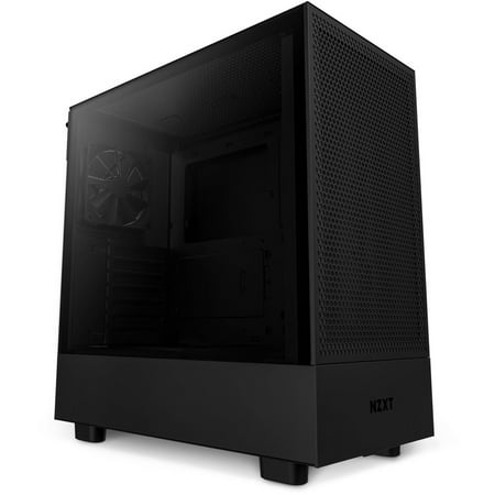 NZXT H5 Flow RGB Compact Tempered Glass ATX Mid-Tower Case, Matte Black