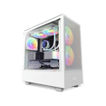 thumbnail image 1 of NZXT H Series H5 (2023) Flow RGB Edition ATX Mid Tower Chassis White Color-CC-H51FW-R1, 1 of 5