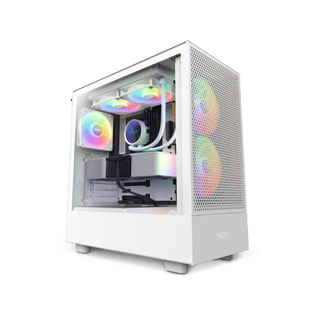 NZXT H Series H5 (2023) Flow RGB Edition ATX Mid Tower Chassis White Color-CC-H51FW-R1