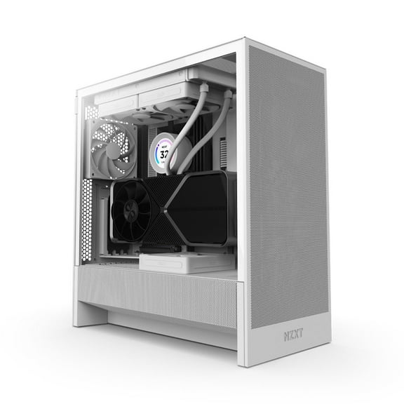 NZXT CC-H52FW-01 H5 Flow Compact Mid-Tower ATX Airflow Case - White
