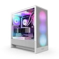 thumbnail image 1 of NZXT H5 Flow RGB Compact Tempered Glass ATX Mid-Tower Airflow Computer Case, White, 1 of 5