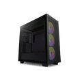 thumbnail image 1 of NZXT H Series H7 (2023) Flow RGB Edition ATX Mid Tower Chassis Black Color-CM-H71FB-R1, 1 of 20