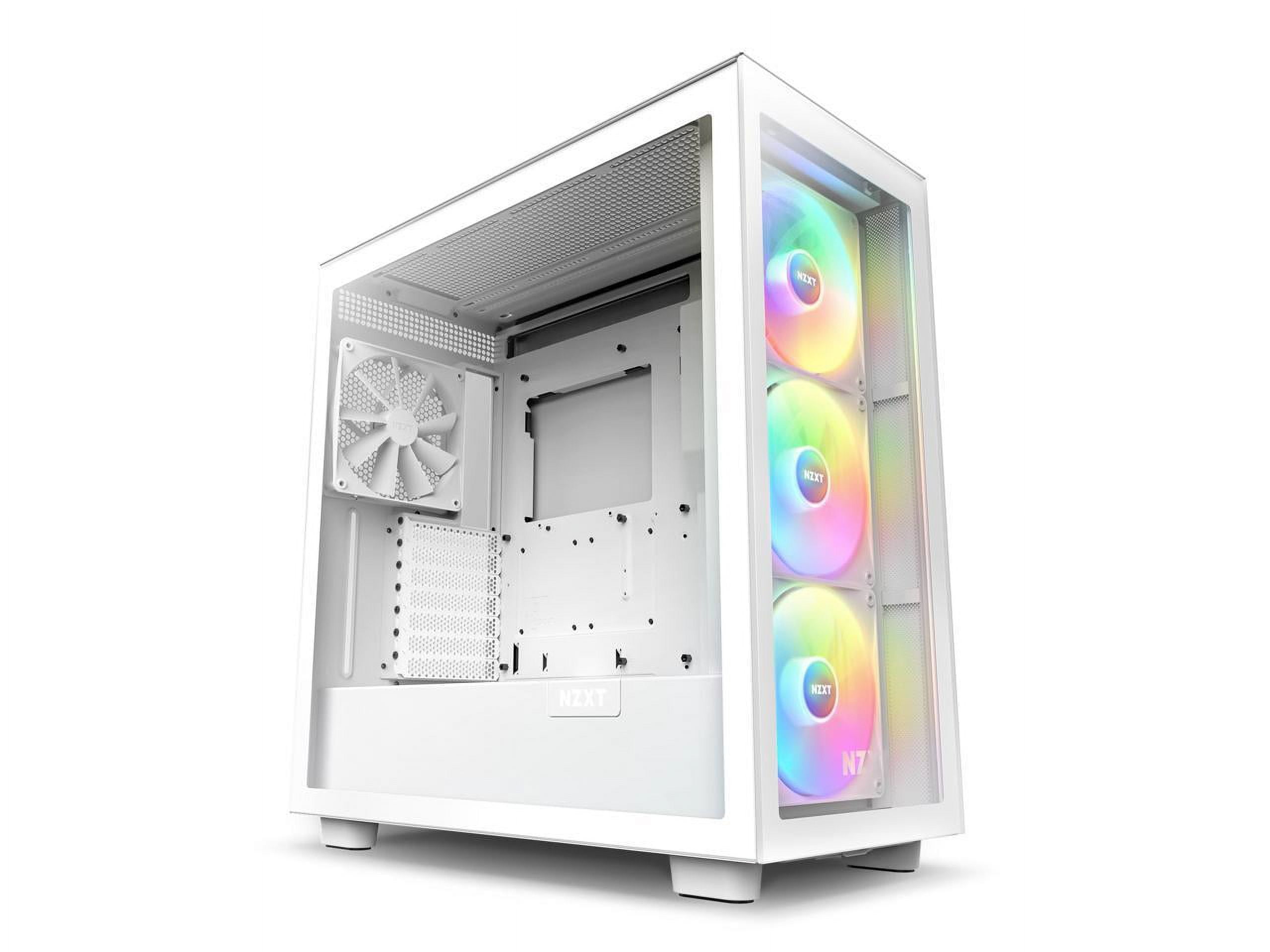 White Mid-Tower ATX Gaming Case with RGB Lighting