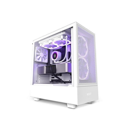 NZXT - H5 Flow ATX Mid-Tower Case - White
