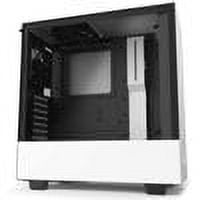 NZXT H510 - CA-H510B-W1 - Compact ATX Mid-Tower PC Gaming Case - Front I/O USB Type-C Port - Tempered Glass Side Panel - Cable Management System - Water-Cooling Ready - White/Black