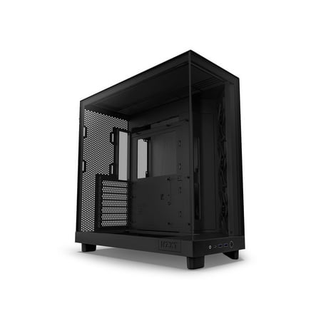 NZXT - H6 Flow ATX Mid-Tower Case with Dual Chamber - Black