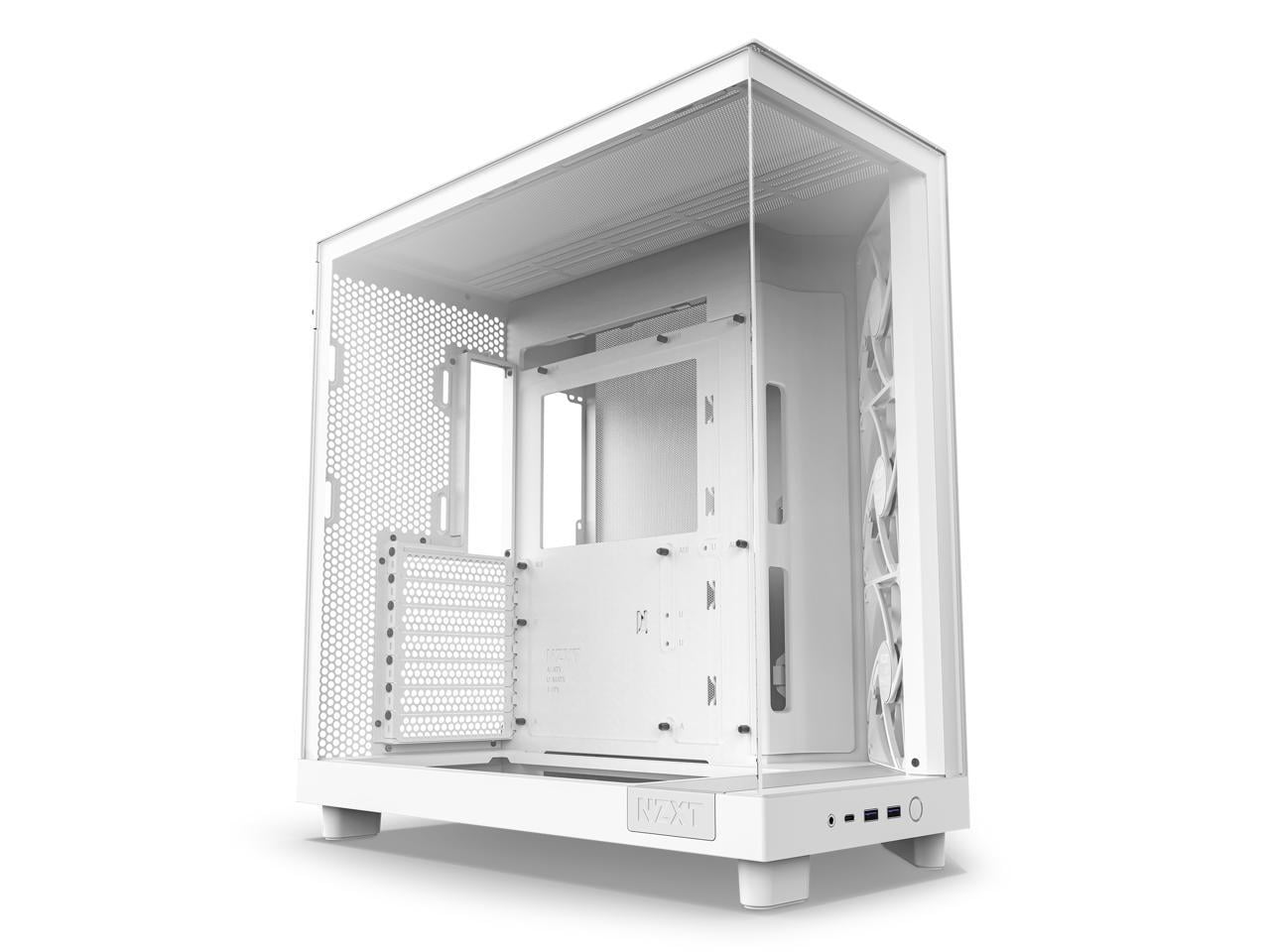 Matte White Mid-Tower Gaming Case with RGB Fans