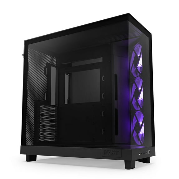 NZXT H6 FLOW RGB Compact Dual-Chamber Mid-Tower Airflow Case, Black, CC-H61FB-R1