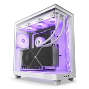 NZXT H6 Flow RGB Compact Dual-Chamber ATX Mid-Tower Airflow Computer Case, White