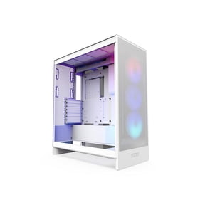 NZXT H7 Flow RGB Tempered Glass E-ATX Mid-Tower Airflow Computer Case, White, 2024