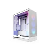 NZXT H7 Flow RGB Tempered Glass E-ATX Mid-Tower Airflow Computer Case, White, 2024