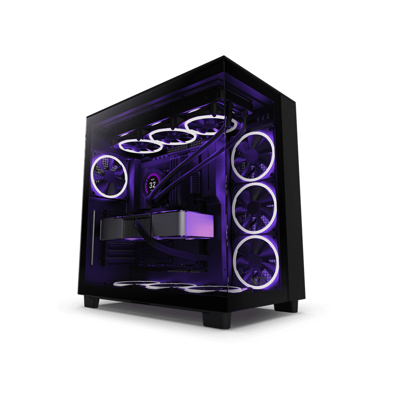 NZXT H9 Flow Black PCケース NZXT H9 Flow All Black CM-H91FB-01 - Dual-Chamber Mid-Tower
