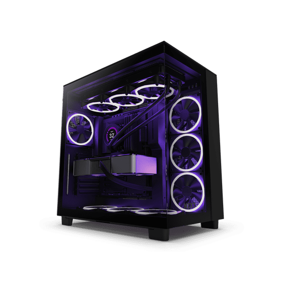 NZXT H9 Flow Dual-Chamber ATX Mid-Tower Airflow Computer Case, Matte Black