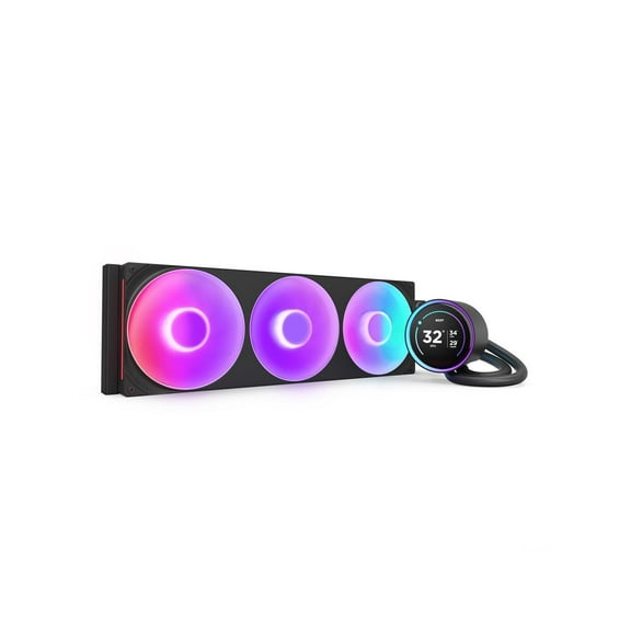 NZXT KRAKEN ELITE RGB 420MM BLACK AIO LIQUID COOLER WITH IPS LCD & RGB CORE SINGLE-FRAME FAN
