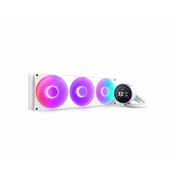 NZXT Kraken Elite 420 RGB 420mm AIO Liquid Cooler with 2.72" IPS LCD - 1 Pack (rl-kr42e-w2)