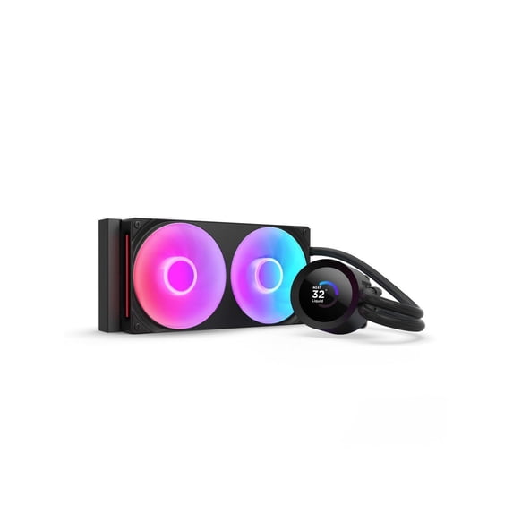 NZXT KRAKEN PLUS RGB 240 MM BLACK AIO LIQUID COOLER WITH 1.54" LCD & RGB CORE SINGLE FRAME FAN