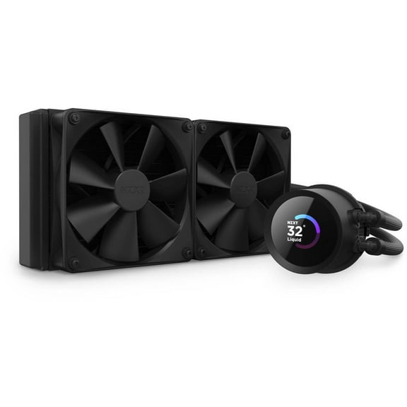 NZXT Kraken 240mm - RL-KN240-B1 – AIO CPU Liquid Cooler - LCD Display - 2 x F120P Static Pressure Fan Radiator Fans LGA 1851/1700 / AM5 Compatible