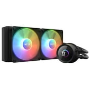 NZXT Kraken RGB 240mm - RL-KR240-B1 - AIO RGB CPU Liquid Cooler - LCD Display - 2 x F120RGB Core Fans Radiator Fans Black LGA 1700 / AM5 Compatible