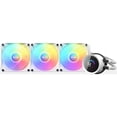 thumbnail image 1 of NZXT Kraken RGB 360mm - RL-KR360-W1 - AIO RGB CPU Liquid Cooler - LCD Display - 3 x F120RGB Core Fans Radiator Fans White LGA 1851/1700 & AMD AM5 Compatible, 1 of 9