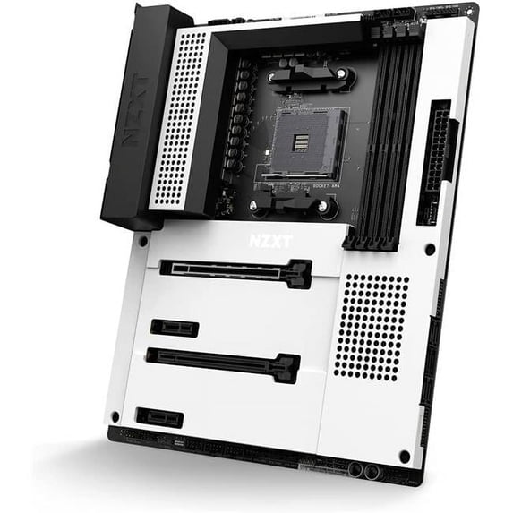 NZXT N7 B550 Matte White - Motherboard - ATX - Socket AM4 - AMD B550 Chipset - USB-C Gen2, USB 3.2 Gen 1, USB 3.2 Gen 2 - 2.5 Gigabit LAN, Wi-Fi 6, Bluetooth - onboard graphics (CPU required) - HD Audio (8-channel)