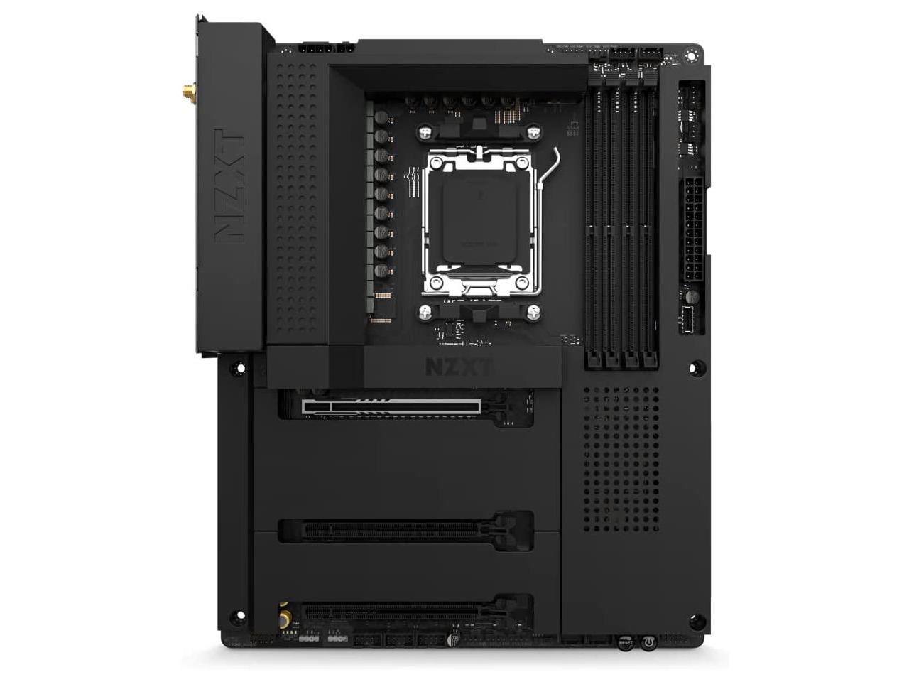 NZXT N7 B650 - N7-B65XT-B1 - AMD B650 chipset (Supports AMD 7000 Series CPUs) - ATX Gaming Motherboard - Integrated Rear I/O Shield - WiFi 6 connectivity - Black - image 1 of 16