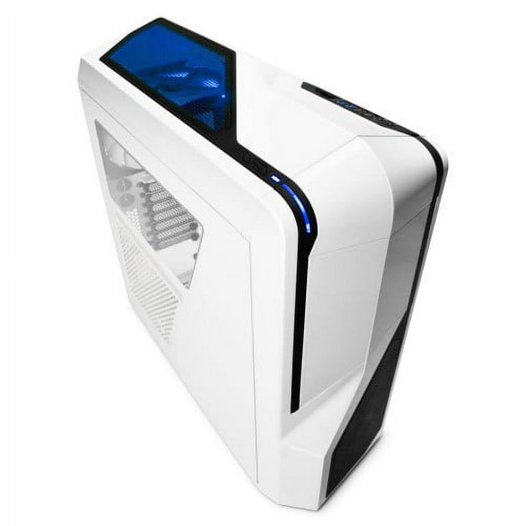 NZXT Phantom PC Computer Case ATX Mid Tower White Steel Blue LED White  Interior 