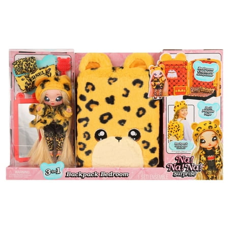 product image of Na! Na! Na! Surprise 3-In-1 Backpack Bedroom Jennel Jaguar Doll Playset, 6 Pieces