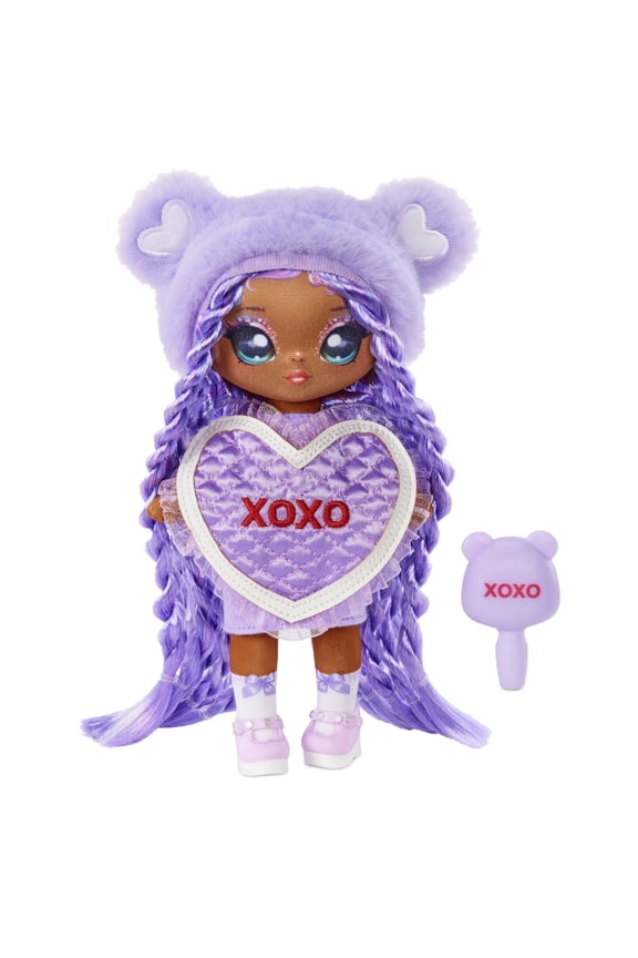 Na Na Na Surprise Eva Evermore, Purple Lavender Teddy Bear Inspired 7.5" Doll