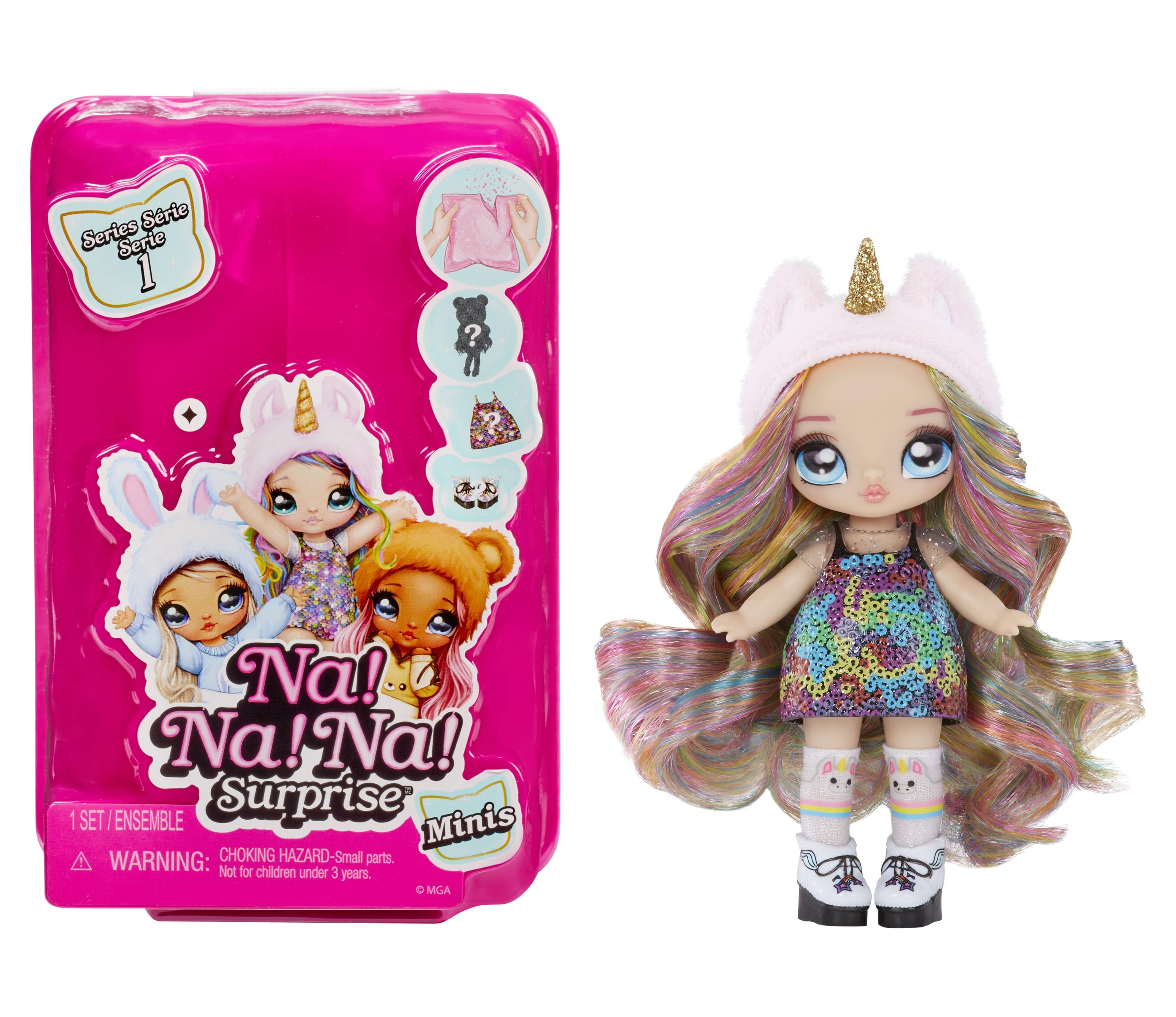Na Na Na Surprise Minis Series 1 - 4" Fashion Doll - Mystery Packaging with Confetti Surprise, Includes Doll, Outfit, Shoes, Poseable, Great Toy Gift for Kids Girls Boys Ages 5 6 7 8+ Years