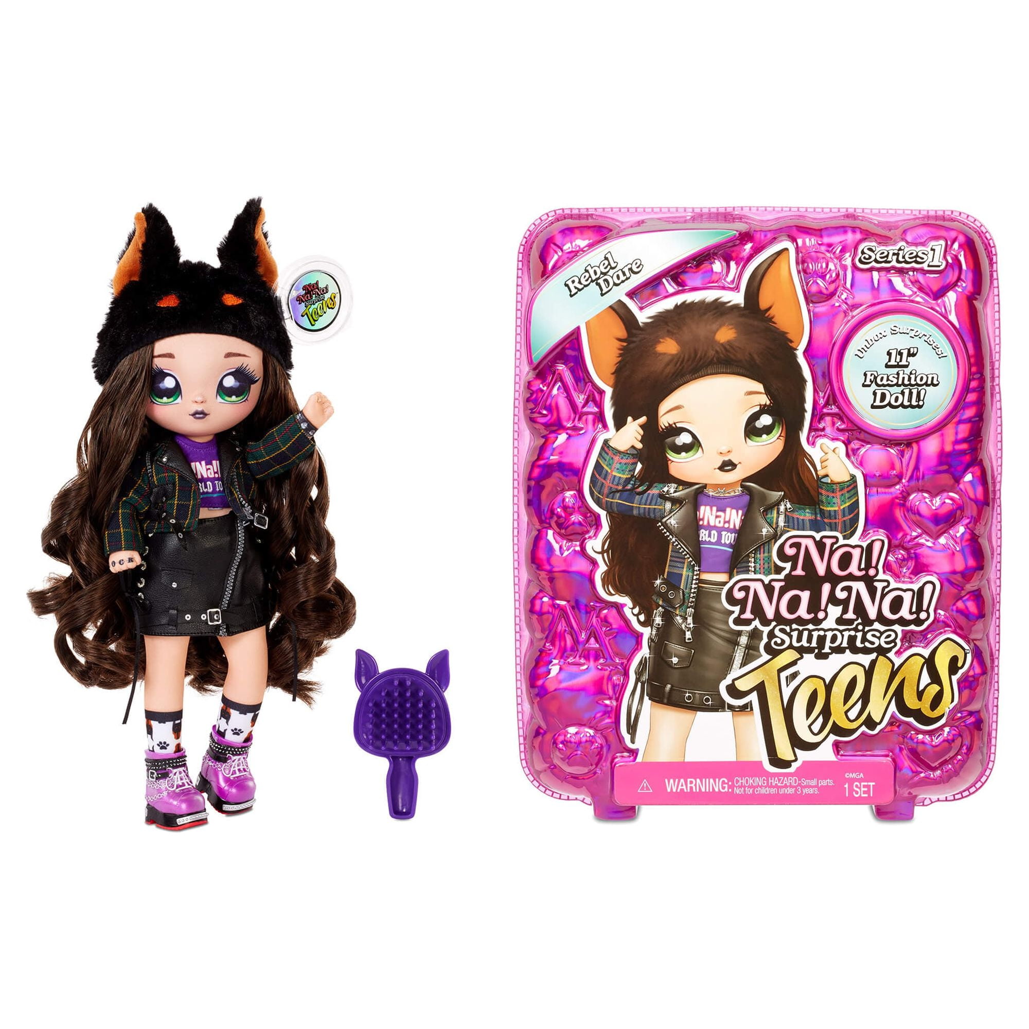Na Na Na Surprise Teens Rebel Dare Fashion Doll Doberman-Inspired