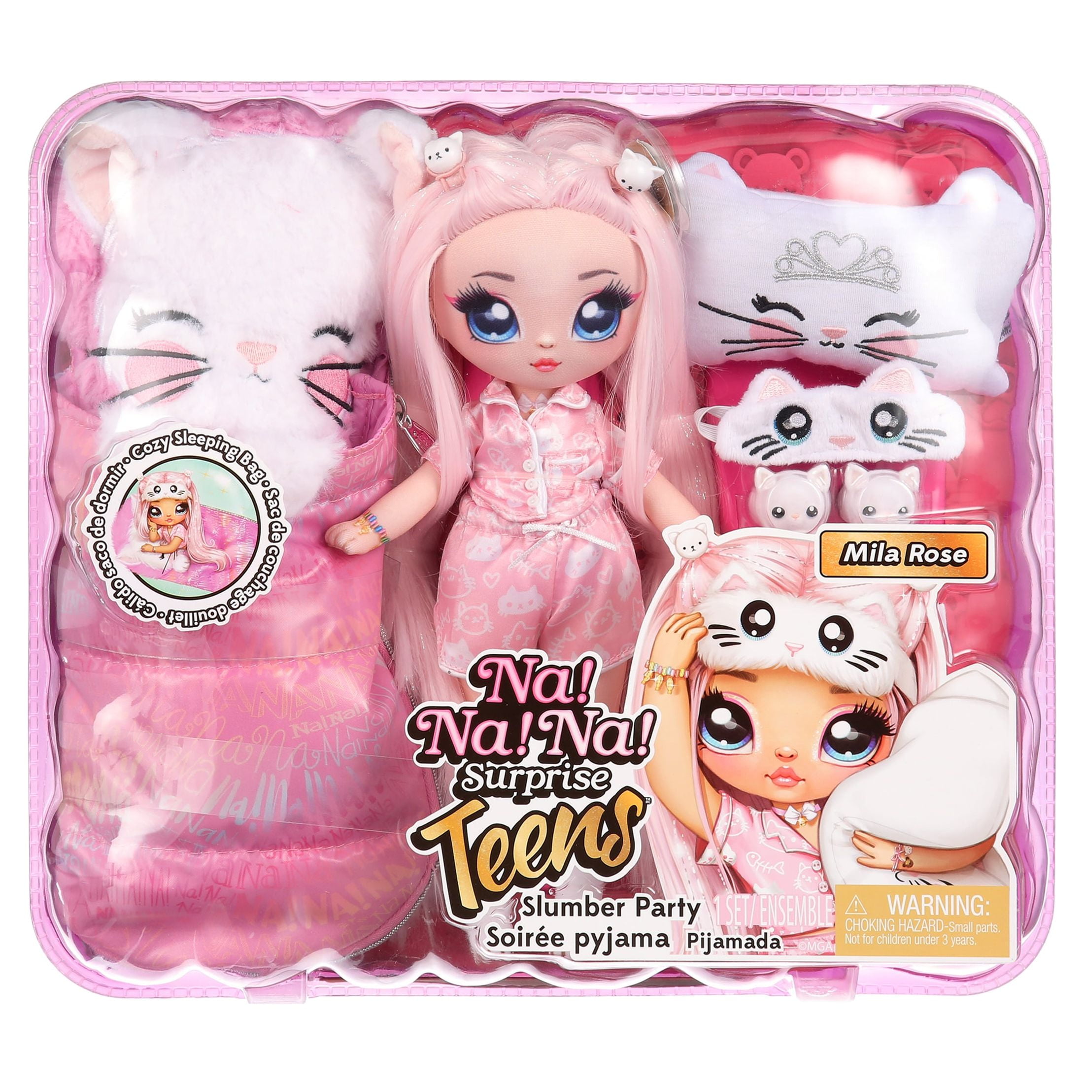 Na! Na! Na! Surprise Teens™ Slumber Party Mila Rose Fashion Doll Playset, 8  Pieces 