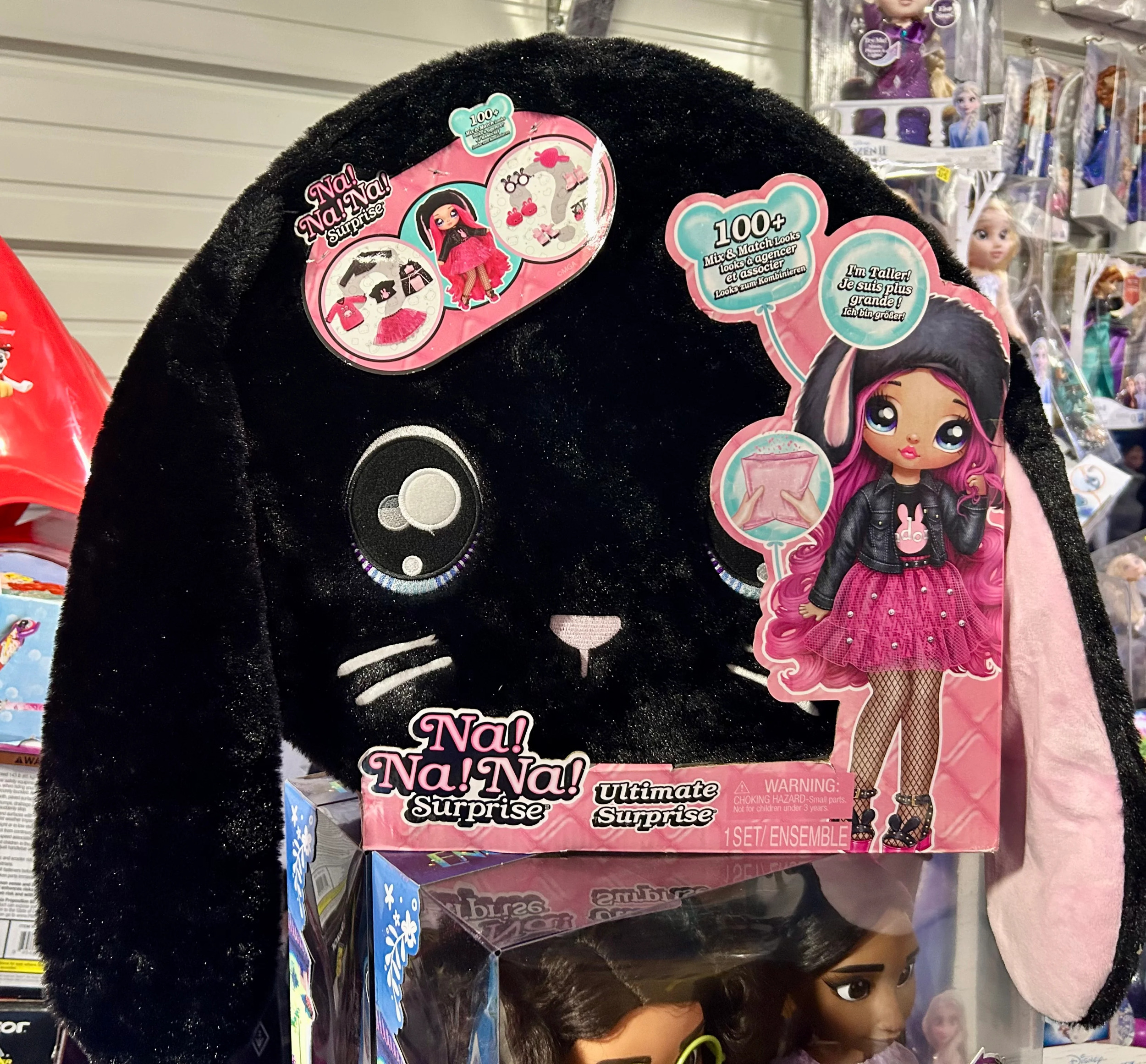 Na Na Na Surprise Ultimate Surprise Black Bunny Doll with 100+ Looks and Giant Bunny Tote, New Soft Poseable Doll with Fashion Accessories for 100+ Mix & Match Looks - image 1 of 4