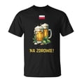 thumbnail image 1 of Na Zdrowie Cheers In Polish With Beer And Flag T-Shirt – Polish Pride Drinking Shirt for Men Women, Funny Beer Lover Tee, Poland Flag Party Shirt, 1 of 3