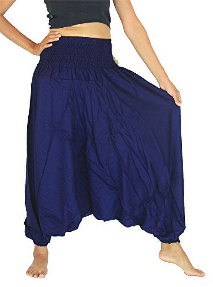 NaLuck Women's Bohemian Hobo Boho Hippie Rayon Baggy Jumpsuit Rayon