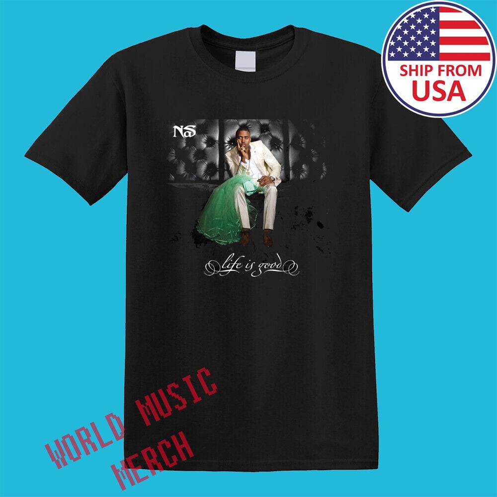 NaS Life is Good Men's Black T-Shirt Size S-5XL - Walmart.com