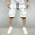 thumbnail image 1 of NaWent Cargo Shorts Men Clearance Summer Fashionable Multi Pocket Design Loose Straight Work Shorts White M, 1 of 6