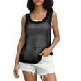 thumbnail image 1 of NaWent Fishnet Tank Tops Women Going Out Knitted Shirt Sleeveless Loose Summer Casual Top Black XL, 1 of 4