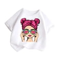 thumbnail image 1 of NaWent Girl's Summer Shirts 100% Cotton Graphic Print Short Sleeve Tee Kid Casual Tops Crew Neck T-Shirt Blouse on White 12 Years, 1 of 3