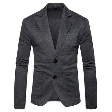 NaWent Men's Casual Corduroy Blazer Classic Fit Two Button Sport Coat Fashion Notch Lapel Blazer Jacket on Clearance Dark Gray 6(M)